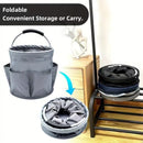 Premium Army green Gardening Storage Bag made of durable 600D Oxford cloth, features 6 deep side pockets for small hand tools, spray bottles, beverages, and more. Equipped with an aluminum alloy handle wrapped in EVA molding for enhanced comfort and longe
