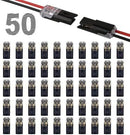 50PCS Push-in Wire Connector D1 D2 D3 Terminal Blocks, No Soldering Needed - Black - D3