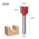 13mm blade diameter 6mm Wood Cutter Cleaning Bottom Engraving Bits Solid Carbide Router Bit Woodworking Tools CNC Milling Endmill - Silver-Red