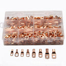 240pcs SC Open-Mouth Bare Copper Terminals + HS-50B Crimping Pliers Set - Gold - HS-50B Crimping Pliers