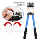 240pcs SC Open-Mouth Bare Copper Terminals + HS-50B Crimping Pliers Set - Gold - HS-50B Crimping Pliers