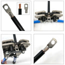 240pcs SC Open-Mouth Bare Copper Terminals + HS-50B Crimping Pliers Set - Gold - SC Inspection Hole Copper Lug
