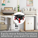 Large Furniture-Dolly-Furniture-Movers with-5-Wheels, Furniture Sliders Lifters Tool Set for Moving Heavy Duty, Furniture Dollies - Black-red