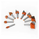 20mm blade diameter 8mm Wood Cutter Cleaning Bottom Engraving Bits Solid Carbide Router Bit Woodworking Tools CNC Milling Endmill - Silver-Red