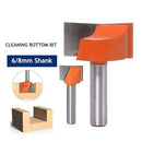 20mm blade diameter 8mm Wood Cutter Cleaning Bottom Engraving Bits Solid Carbide Router Bit Woodworking Tools CNC Milling Endmill - Silver-Red