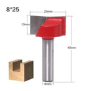 22mm blade diameter 8mm Wood Cutter Cleaning Bottom Engraving Bits Solid Carbide Router Bit Woodworking Tools CNC Milling Endmill - Silver-Red