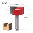 22mm blade diameter 8mm Wood Cutter Cleaning Bottom Engraving Bits Solid Carbide Router Bit Woodworking Tools CNC Milling Endmill - Silver-Red