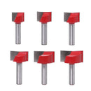 25mm blade diameter 8mm Wood Cutter Cleaning Bottom Engraving Bits Solid Carbide Router Bit Woodworking Tools CNC Milling Endmill - Silver-Red