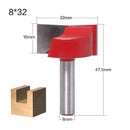 25mm blade diameter 8mm Wood Cutter Cleaning Bottom Engraving Bits Solid Carbide Router Bit Woodworking Tools CNC Milling Endmill - Silver-Red