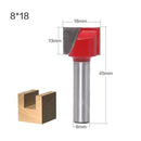 32mm blade diameter 8mm Wood Cutter Cleaning Bottom Engraving Bits Solid Carbide Router Bit Woodworking Tools CNC Milling Endmill - Silver-Red