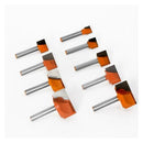 32mm blade diameter 8mm Wood Cutter Cleaning Bottom Engraving Bits Solid Carbide Router Bit Woodworking Tools CNC Milling Endmill - Silver-Red