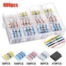 Waterproof Solder Ring Heat Shrink Middle Connector Solder Terminal Electrical - Multi - Size 800Pcs