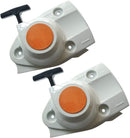 Recoil Starter Assembly for Stihl Chainsaw TS410 TS420 Concrete Cut-Off Saw 4238-190-0300 - Gray - Size 2 PACK