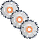 3 Pieces 5/8 Inch Wood Carving Chain Disc, 22 Teeth Angle Grinder Wood Cutting Chainsaw Wheel Disc Removal Stump for 4-1/2 Inch Angle, Inner Diameter Chainsaw