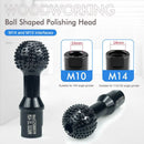 woodworking carving and polishing set, angle grinder accessories, wood carving tools, wood grinding balls, durable woodworking tools - Black - Size 14mm