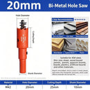 20mm Bi-Metal M42 High Speed Steel Hole Saw | with Pilot Drill Bit, Smooth Cutting Edge for PVC, Drywall, Wood, Plastic, Gypsum Board, Rubber, Thin Metal