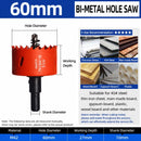 60mm Bi-Metal M42 High Speed Steel Hole Saw | with Pilot Drill Bit, Smooth Cutting Edge for PVC, Drywall, Wood, Plastic, Gypsum Board, Rubber, Thin Metal