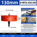 130mm Bi-Metal M42 High Speed Steel Hole Saw | with Pilot Drill Bit, Smooth Cutting Edge for PVC, Drywall, Wood, Plastic, Gypsum Board, Rubber, Thin Metal
