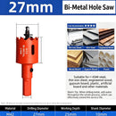 27mm Bi-Metal M42 High Speed Steel Hole Saw | with Pilot Drill Bit, Smooth Cutting Edge for PVC, Drywall, Wood, Plastic, Gypsum Board, Rubber, Thin Metal