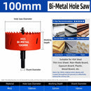 100mm Bi-Metal M42 High Speed Steel Hole Saw | with Pilot Drill Bit, Smooth Cutting Edge for PVC, Drywall, Wood, Plastic, Gypsum Board, Rubber, Thin Metal