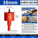 38mm Bi-Metal M42 High Speed Steel Hole Saw | with Pilot Drill Bit, Smooth Cutting Edge for PVC, Drywall, Wood, Plastic, Gypsum Board, Rubber, Thin Metal