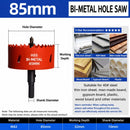 85mm Bi-Metal M42 High Speed Steel Hole Saw | with Pilot Drill Bit, Smooth Cutting Edge for PVC, Drywall, Wood, Plastic, Gypsum Board, Rubber, Thin Metal