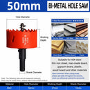 50mm Bi-Metal M42 High Speed Steel Hole Saw | with Pilot Drill Bit, Smooth Cutting Edge for PVC, Drywall, Wood, Plastic, Gypsum Board, Rubber, Thin Metal