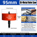 95mm Bi-Metal M42 High Speed Steel Hole Saw | with Pilot Drill Bit, Smooth Cutting Edge for PVC, Drywall, Wood, Plastic, Gypsum Board, Rubber, Thin Metal