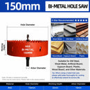 150mm Bi-Metal M42 High Speed Steel Hole Saw | with Pilot Drill Bit, Smooth Cutting Edge for PVC, Drywall, Wood, Plastic, Gypsum Board, Rubber, Thin Metal