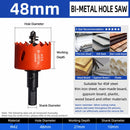 48mm Bi-Metal M42 High Speed Steel Hole Saw | with Pilot Drill Bit, Smooth Cutting Edge for PVC, Drywall, Wood, Plastic, Gypsum Board, Rubber, Thin Metal