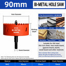 90mm Bi-Metal M42 High Speed Steel Hole Saw | with Pilot Drill Bit, Smooth Cutting Edge for PVC, Drywall, Wood, Plastic, Gypsum Board, Rubber, Thin Metal