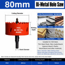 80mm Bi-Metal M42 High Speed Steel Hole Saw | with Pilot Drill Bit, Smooth Cutting Edge for PVC, Drywall, Wood, Plastic, Gypsum Board, Rubber, Thin Metal