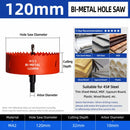 120mm Bi-Metal M42 High Speed Steel Hole Saw | with Pilot Drill Bit, Smooth Cutting Edge for PVC, Drywall, Wood, Plastic, Gypsum Board, Rubber, Thin Metal