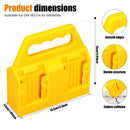 Battery Carrying Holder for 18V/14.4V, Portable Battery Case with Handle, Battery Organizer for Easy and Transport, Ideal for Tool Bags & Job Sites - Yellow - Size 4 Slots