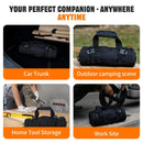 Portable Foldable Roll Up Tool Bag, Heavy Duty Tool Organizer Bag with 5 Compartments & 2 Detachable Pouches for Tools Storage, Waterproof Tool Roll Bag for Dad Men Electrician Mechanic Gifts - Green - Size 21.3*12.6in