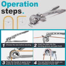 3-in-1 Manual 180-Degree Tube Bender – Versatile Pipe Bending Tool for Copper, Aluminum & Thin Stainless Steel Tubing, Metric Sizes, Ideal for HVAC, Plumbing, Automotive & DIY Projects(silver)