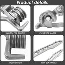 3-in-1 Manual 180-Degree Tube Bender – Versatile Pipe Bending Tool for Copper, Aluminum & Thin Stainless Steel Tubing, Metric Sizes, Ideal for HVAC, Plumbing, Automotive & DIY Projects(silver)