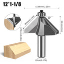 12mm*5/16 45-Degree Chamfer Router Bit for Woodworking Edge Shaping for Furniture and Cabinet Projects(Gray)