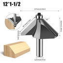 12mm*3/4 45-Degree Chamfer Router Bit for Woodworking Edge Shaping for Furniture and Cabinet Projects(Gray)