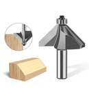 12mm*1-1/8 45-Degree Chamfer Router Bit for Woodworking Edge Shaping for Furniture and Cabinet Projects(Gray)