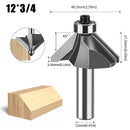12mm*1-1/2 45-Degree Chamfer Router Bit for Woodworking Edge Shaping for Furniture and Cabinet Projects(Gray)