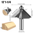 12mm*1-1/2 45-Degree Chamfer Router Bit for Woodworking Edge Shaping for Furniture and Cabinet Projects(Gray)