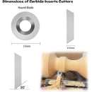 12 pcs Carbide Cutting Inserts Wood Turning Tools Carbide Inserts Wood Turning Gouges