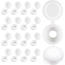 Plastic Hinged Screw Covers Fold Screw Covers Washer Flip Tops White
