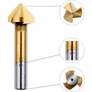 Countersink Metal Wood, Titanium Drill Bit Metal Chamfer Hss 90 Degree 6.3Mm, 8.3Mm, 10.4Mm, 12.4Mm, 16.5Mm, 20.5Mm