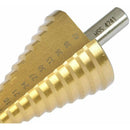 Step Cone Drill Bit - 4-42Mm - 14 Sizes - High Speed Steel ROund Shank Hole Cutter Tool