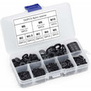 500 pcs Black Plastic Washers Lock Washers Fasteners, Self-Locking Washer Assortment Mechanical Washer M2.5 M3 M4 M5 M6