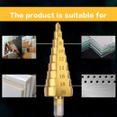 Step Drill Bits Double Slot Countersink Drill Bit High Speed Steel Cone Drill Bit For Steel Wood, Plastic, Brass,