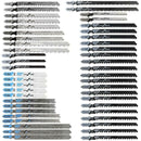 48 pcs T-Shank Jigsaw Blades, Made Of Hcs/Hss, With Storage Case For Cutting Wood, Plastic And Metal