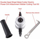 Double Head Sheet Metal Cutter Electric Hole Saw Electric Drill Attachment Nibbler Cutting Tool Kit Carton Package